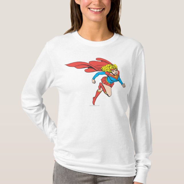 Supergirl Leaps Höger T Shirt (Framsida)