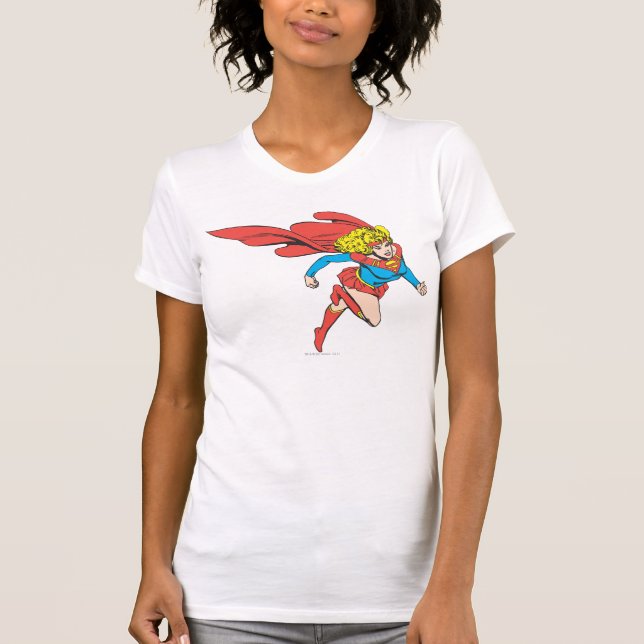 Supergirl Leaps Höger Tee Shirt (Framsida)
