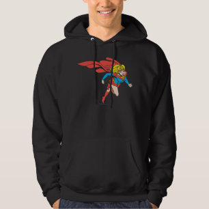 Supergirl Leaps Höger Tröja Med Luva