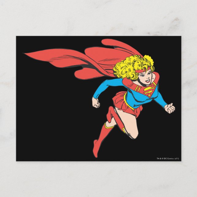 Supergirl Leaps Höger Vykort (Framsida)