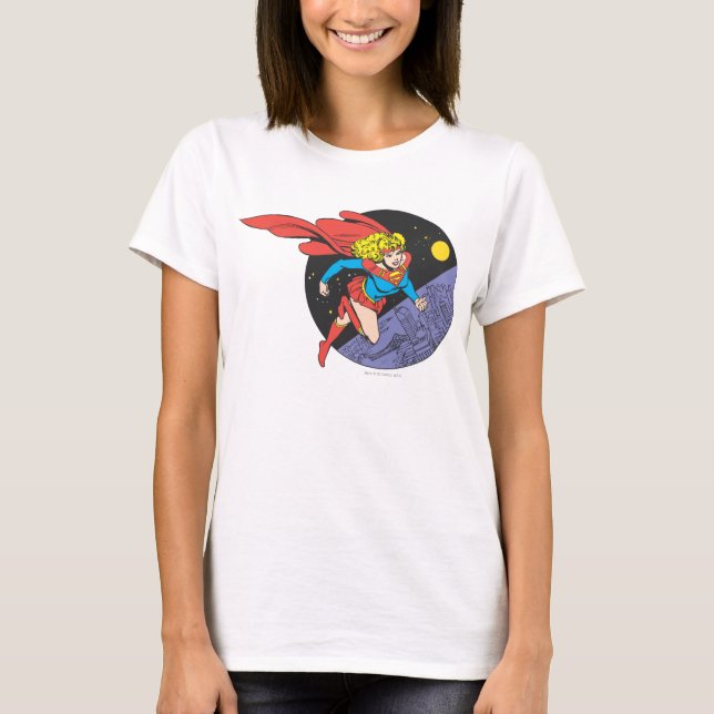 Supergirl Leaps i Space Tee (Framsida)