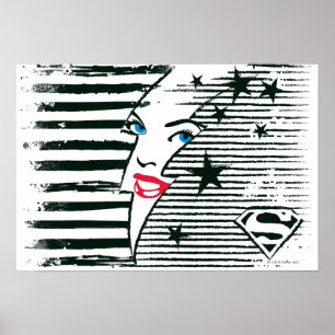 Supergirl Lightning med Ansikte Poster
