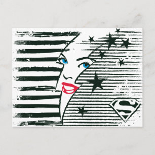 Supergirl Lightning med Ansikte Vykort