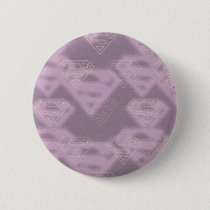 Supergirl Lila Halftone Logotyp Knapp