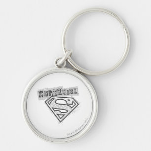Supergirl Logotyp 1 Rund Silverfärgad Nyckelring