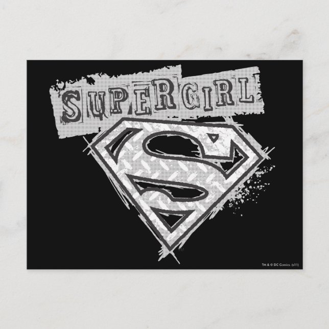 Supergirl logotyp 1 vykort (Framsida)