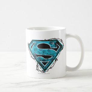 Supergirl Logotyp Barbed Wire and Flowers Kaffemugg
