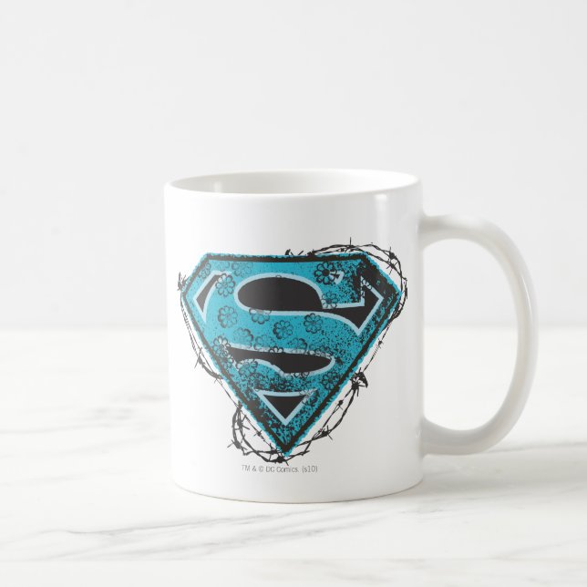 Supergirl Logotyp Barbed Wire and Flowers Kaffemugg (Höger)