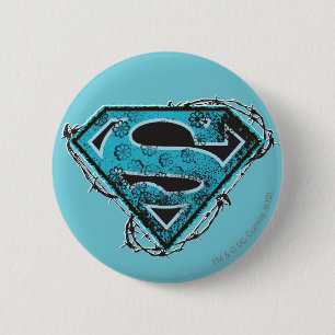 Supergirl Logotyp Barbed Wire and Flowers Knapp