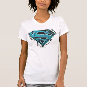 Supergirl Logotyp Barbed Wire and Flowers Tee
