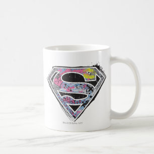 Supergirl Logotyp Collage Kaffemugg
