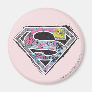 Supergirl Logotyp Collage Magnet