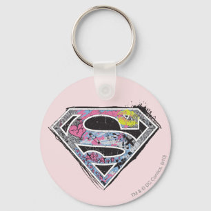 Supergirl Logotyp Collage Nyckelring