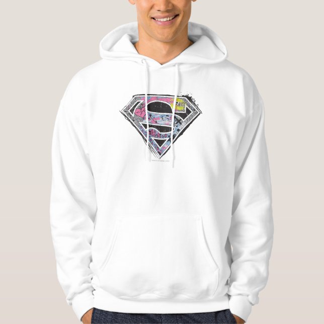 Supergirl Logotyp Collage Sweatshirt Med Luva (Framsida)