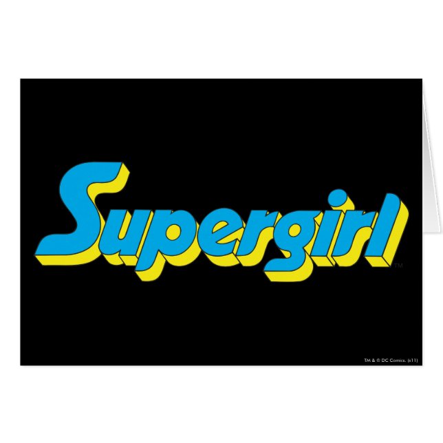 Supergirl Logotyp Hälsningskort (Framsidan Horizontal)