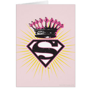 Supergirl Logotyp med Krona Hälsningskort