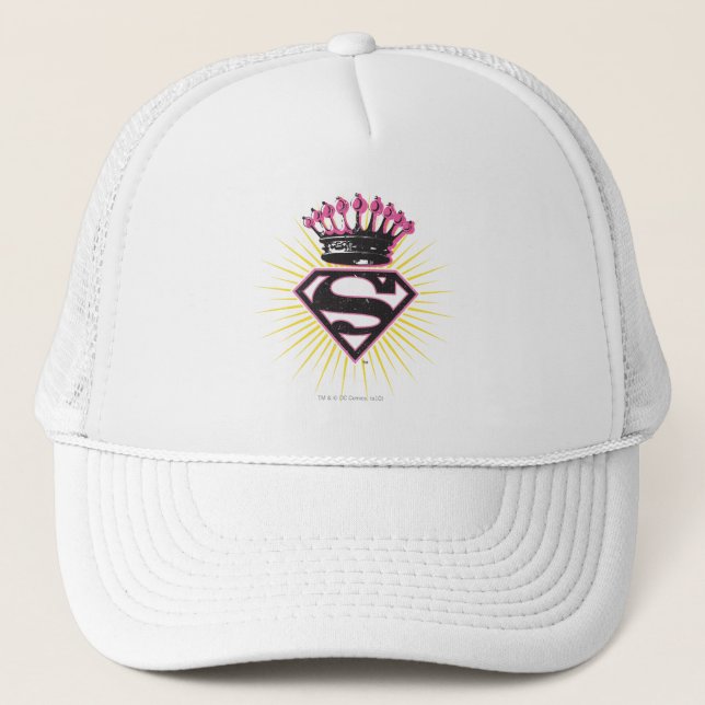 Supergirl Logotyp med Krona Keps (Framsida)