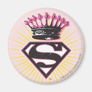 Supergirl Logotyp med Krona Magnet