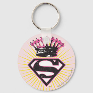 Supergirl Logotyp med Krona Nyckelring