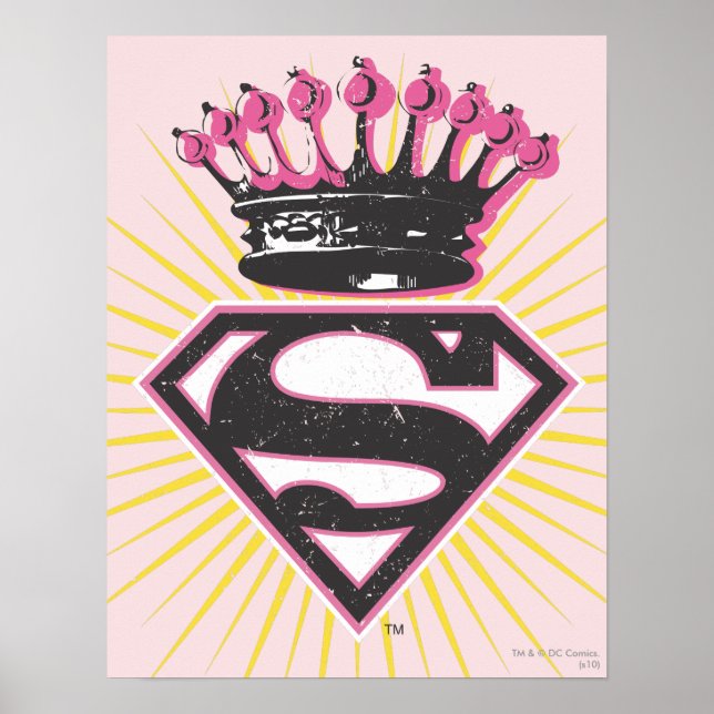 Supergirl Logotyp med Krona Poster (Framsidan)