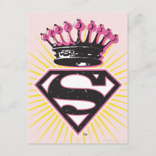 Supergirl Logotyp med Krona Vykort