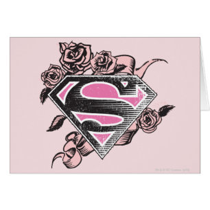 Supergirl Logotyp med Ro Hälsningskort