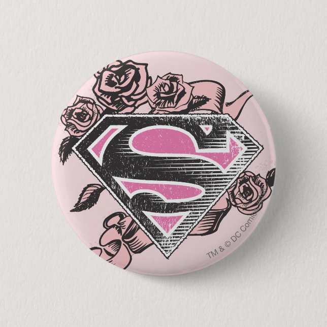 Supergirl Logotyp med Ro Knapp (Framsida)
