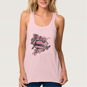 Supergirl logotyp med ro linne med racerback