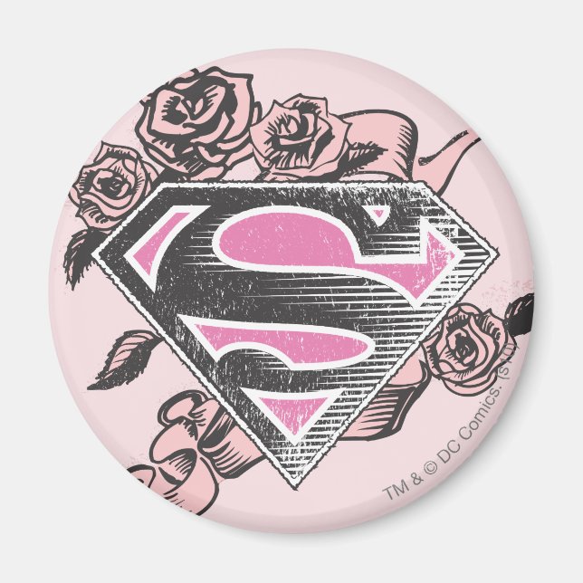Supergirl Logotyp med Ro Magnet (Framsidan)