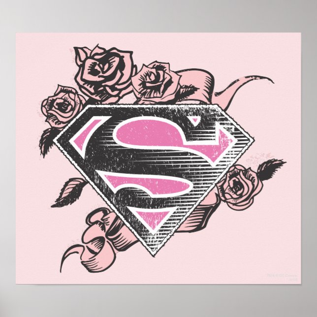 Supergirl Logotyp med Ro Poster (Framsidan)