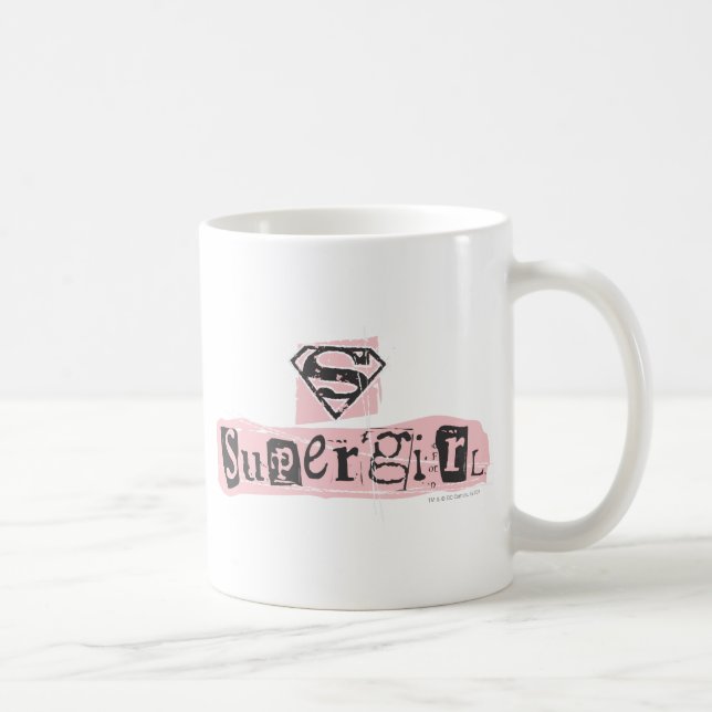 Supergirl Logotyp Ransom Note Kaffemugg (Höger)