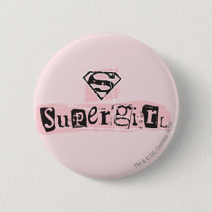 Supergirl Logotyp Ransom Note Knapp