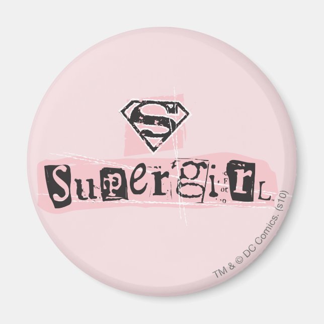 Supergirl Logotyp Ransom Note Magnet (Framsidan)
