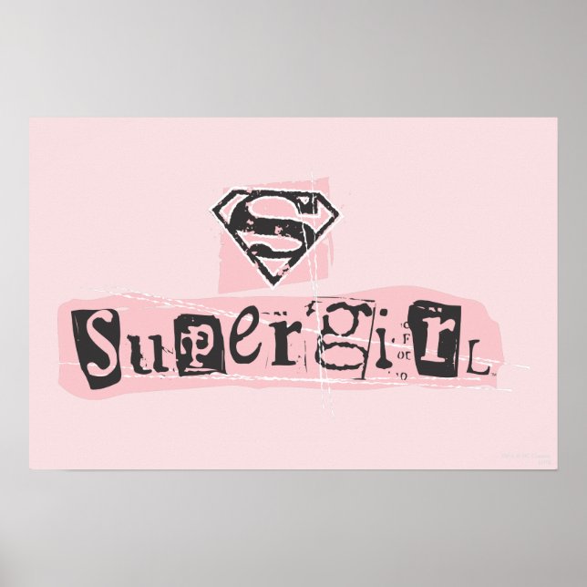 Supergirl Logotyp Ransom Note Poster (Framsidan)