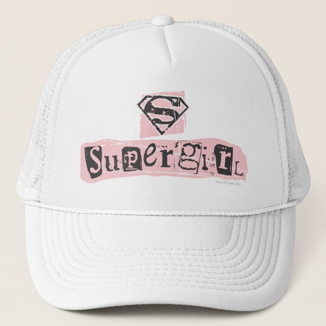 Supergirl Logotyp Ransom Note Truckerkeps (Framsida)