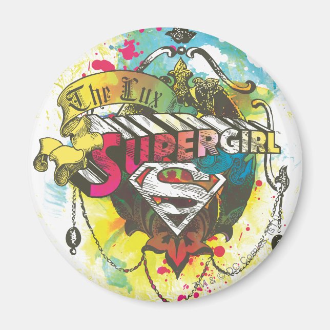 Supergirl-Logotypen Lux Magnet (Framsidan)
