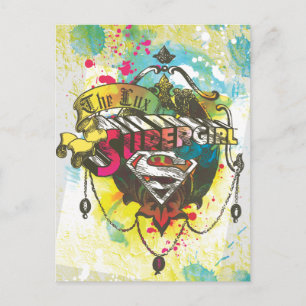 Supergirl-Logotypen Lux Vykort