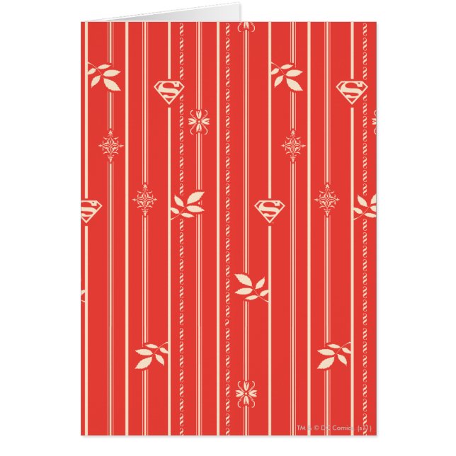 Supergirl Löv Mönster Red Hälsningskort (Framsidan)