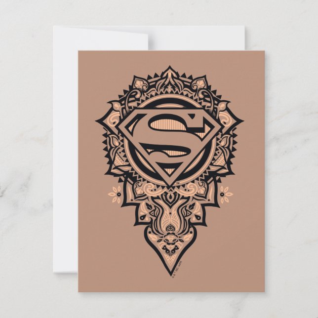 Supergirl Mandala Graphic Anteckningskort (Framsida)