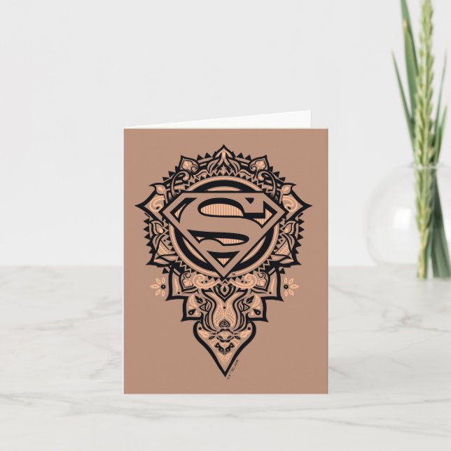 Supergirl Mandala Graphic Anteckningskort (Framsida)