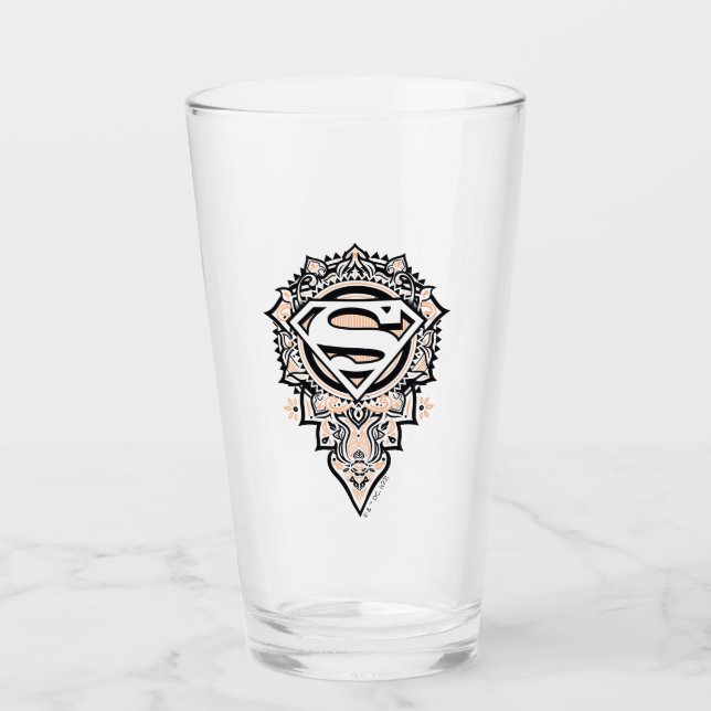 Supergirl Mandala Graphic Glaskopp (Framsida)