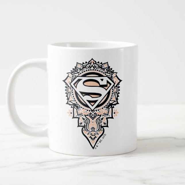 Supergirl Mandala Graphic Jumbo Mugg (Vänster)