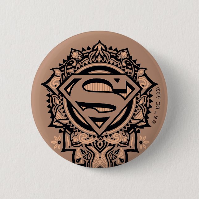 Supergirl Mandala Graphic Knapp (Framsida)