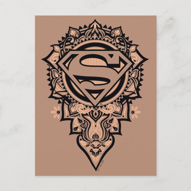 Supergirl Mandala Graphic Vykort (Framsida)