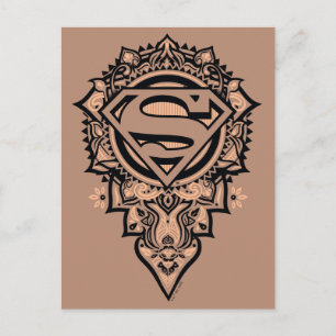 Supergirl Mandala Graphic Vykort