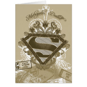 Supergirl Metropolis Ballet Brown Hälsningskort