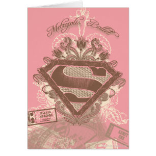 Supergirl Metropolis Ballet Rosa Hälsningskort