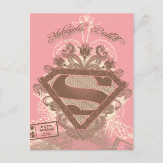 Supergirl Metropolis Ballet Rosa Vykort