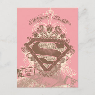 Supergirl Metropolis Ballet Rosa Vykort