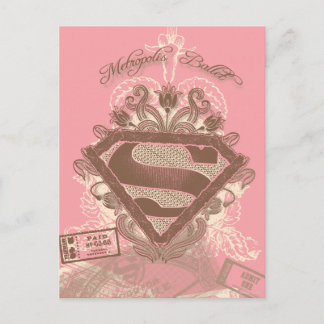 Supergirl Metropolis Ballet Rosa Vykort